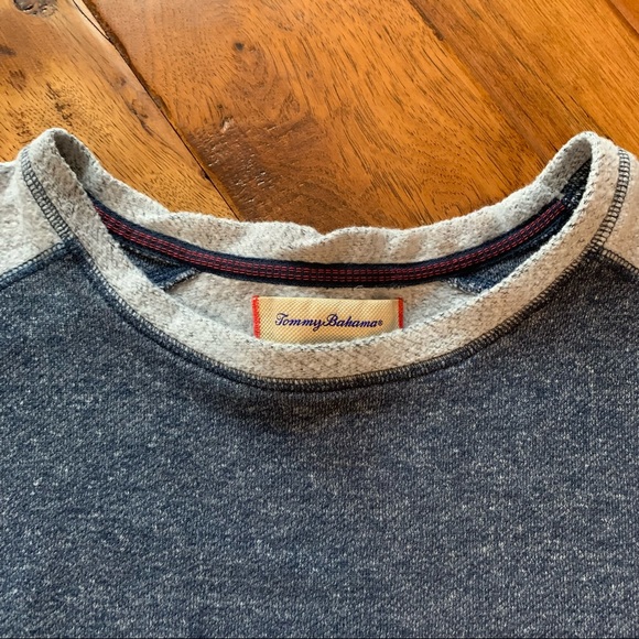 Tommy Bahama | Blue Crew Neck Sweatshirt | Sz L - Picture 4 of 13